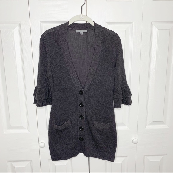 Classiques Entier Sweaters - Classiques entier Ruffle Short Sleeve Cardigan